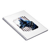 K9 Deutsche Schäferpolizei Dog Thin Blue Line Flag Notizblock (Rechte Seite)