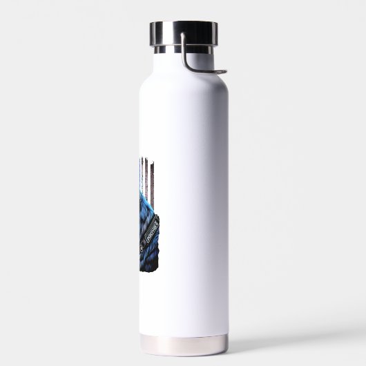 K9 Deutsche Schäferpolizei Dog Thin Blue Line Flag Trinkflasche (Links)