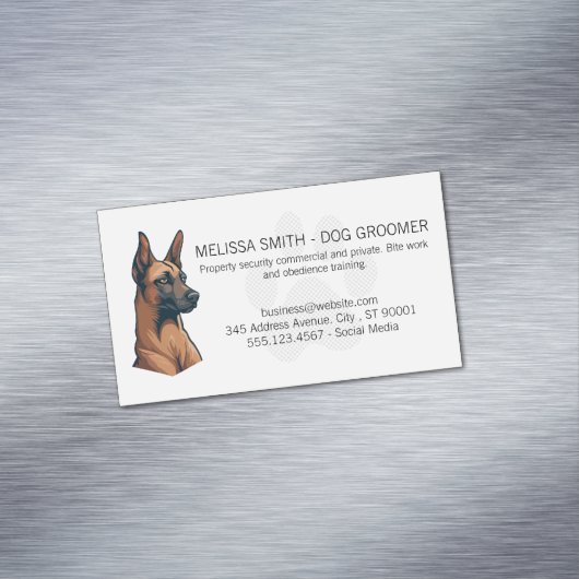 K9 Dog | Paw Magnetische Visitenkarte (Beispiel)