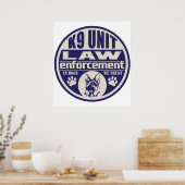 K9 Einheit bei Hunden Wir vertrauen Blue Poster (Küche)