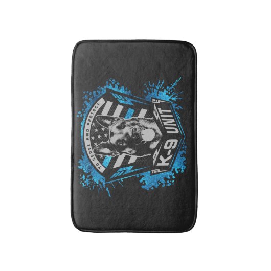 K9 Einheit - Malinois - belgischer Schäfer Badematte (Vorderseite Vertikal)