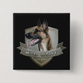 K9 Einheit - Malinois - belgischer Schäfer Button (Vorderseite)