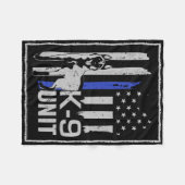 K9 Einheit Malinois - belgischer Schäfer - Fleecedecke (Vorderseite (Horizontal))