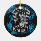 K9 Einheit - Malinois - belgischer Schäfer Keramik Ornament (Hinten)