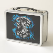 K9 Einheit - Malinois - belgischer Schäfer Metall Brotdose (Rückseite)