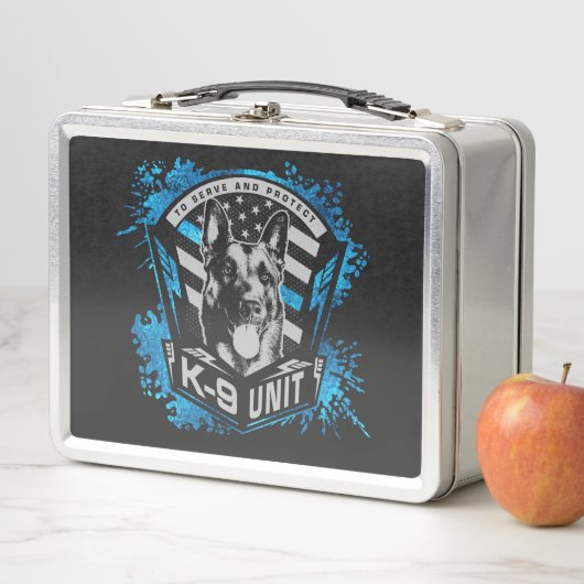 K9 Einheit - Malinois - belgischer Schäfer Metall Brotdose (Beispiel)
