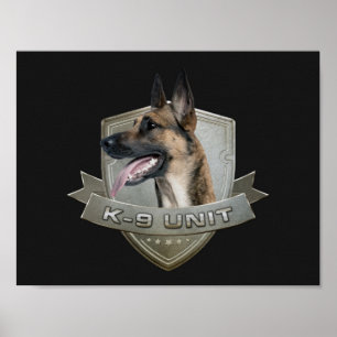 K9 Einheit - Malinois - belgischer Schäfer Poster