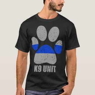 K9-Einheit Paw Thin Blue Line T-Shirt