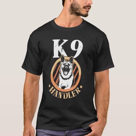 K9 Handler Handling Dog Trainer T-Shirt (Vorderseite)