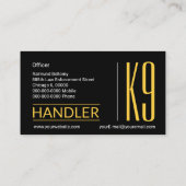 K9 Handler Visitenkarte (Rückseite)