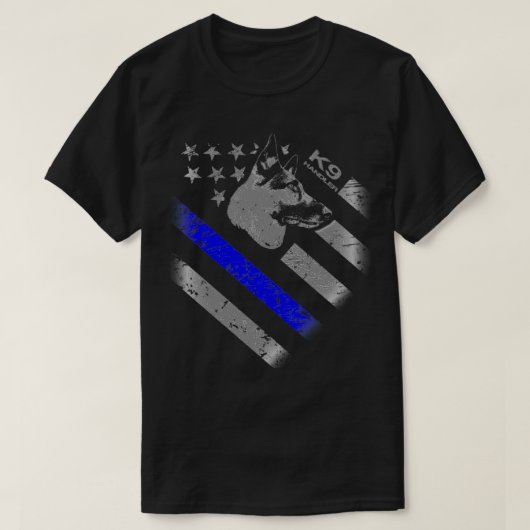 k9-Handlerpolizist T-Shirt (Design vorne)