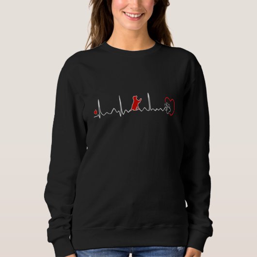 K9 Heartbeat Paw Dog Sweatshirt (Vorderseite)