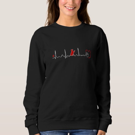 K9 Heartbeat Paw Dog Sweatshirt (Vorderseite)