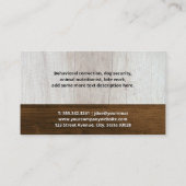 K9 | Hundeschulung | Business Card Holz Visitenkarte (Rückseite)