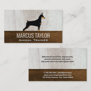 K9 Hundeschulung Business Card Holz Visitenkarte