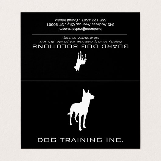 K9 | Hundeschulung Visitenkarten (Außenseite Aufgefaltet)