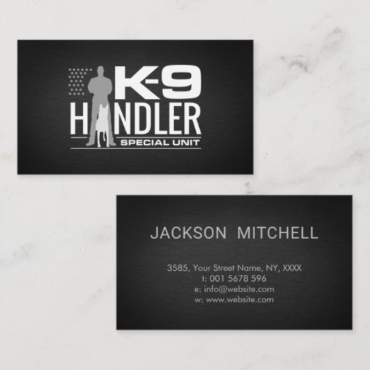 K9 Lenker - K9 Einheit des Offizier-K9 Visitenkarte (Vorne/Hinten)