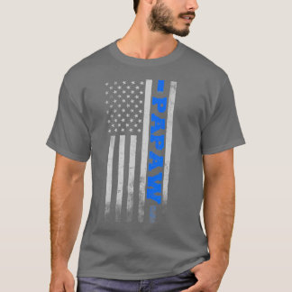 K9 Officer Design Papaw US American Flag Geschenk T-Shirt