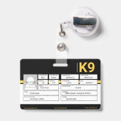 K9-Offizier Ausweis (Rückseite mit Ausziehbar)
