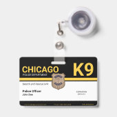 K9-Offizier Ausweis (Vorderseite mit Ausziehbar)