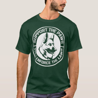 K9 Polizei Hundeoffizier Unterstützung der Deutsch T-Shirt
