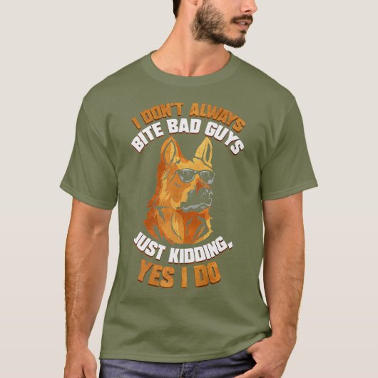 K9 Polizeiamtsbeamter I Dont Bite Deutsche Premium T-Shirt (Vorderseite)
