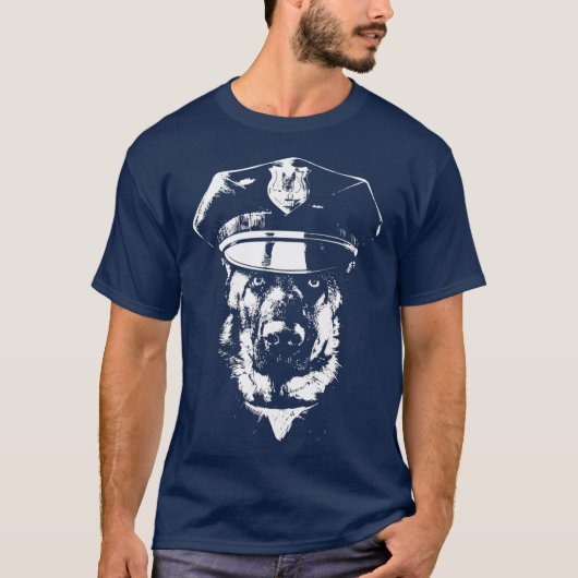 K9 Polizeibeamter mit Hut T-Shirt (Vorderseite)