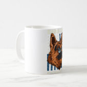 K9 Polizeichef - Amerikanische Flagge - System Kaffeetasse (Vorderseite Links)