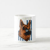 K9 Polizeichef - Amerikanische Flagge - System Kaffeetasse (Mittel)