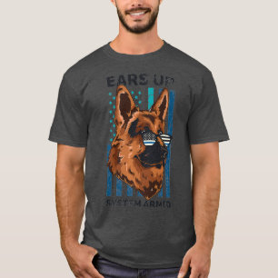 K9 Polizeichef - Amerikanische Flagge - System T-Shirt