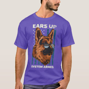 K9 Polizeichef - Amerikanische Flagge - System T-Shirt