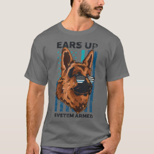 K9 Polizeichef - Amerikanische Flagge - System T-Shirt