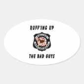 K9 Polizeihund Ovaler Aufkleber (Vorderseite)