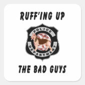 K9 Polizeihund Quadratischer Aufkleber (Vorderseite)