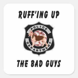 K9 Polizeihund Quadratischer Aufkleber