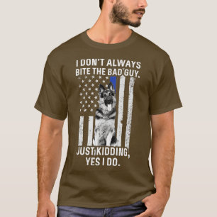 K9-Polizist Deutscher Schäferhund Lustig Dünne Bl T-Shirt