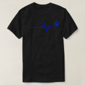 K9 Puls dünne blaue Linie T-Shirt (Design vorne)