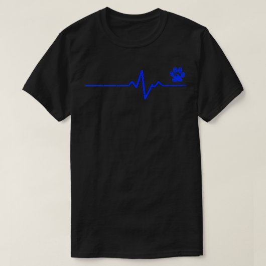 K9 Puls dünne blaue Linie T-Shirt (Design vorne)