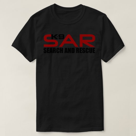K9 SAR für Such- und Rettungsdienste (2) T-Shirt (Design vorne)
