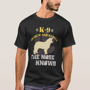 K9 Search Rescue Dog Team Border Collie Tracking S T-Shirt