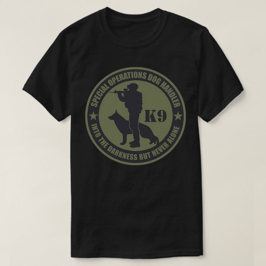 K9 Spezialbetrieb Dog Handler Untergruppe 1 T-Shirt (Design vorne)