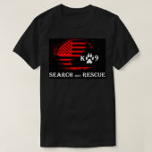 K9 Suche und Rettung 2 T-Shirt (Design vorne)
