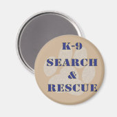 K9 Suche und Rettung Magnet (Vorderseite/Rückseite)