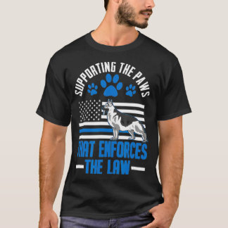 K9 Thin Blue Line Deutsche Schäferpolizei Hund US  T-Shirt