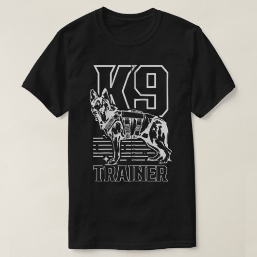 K9 Trainer K9 Handler Service Dog Zip T-Shirt (Design vorne)