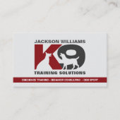 K9 Training - Dog Trainer - Canine Behaviorist B Visitenkarte (Vorderseite)