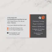 K9 Training - Dog Trainer - Kaninchenverhalten Visitenkarte (Rückseite)