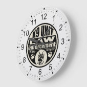 K9 Unit In Dogs We Trust (Black) Große Wanduhr (Winkel)