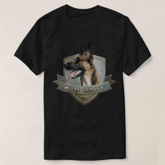 K9 Unit Malinois Belgian shepherd Mechelaar T-Shirt (Design vorne)