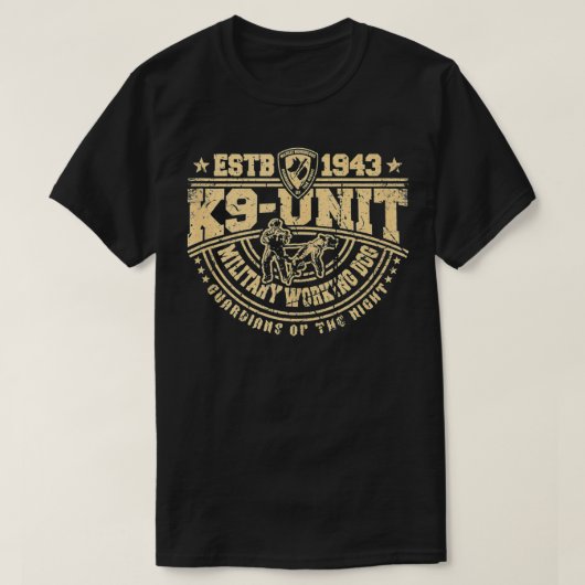 K9 Unit MIlitary Working Dog Canine Handler Team M T-Shirt (Design vorne)